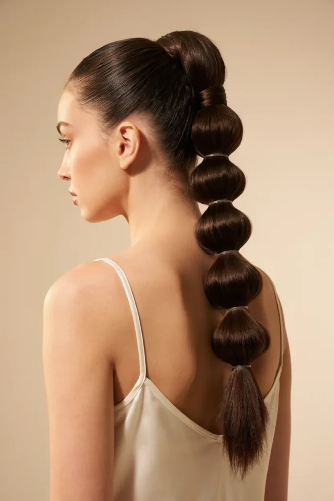 Elegant Bubble Ponytail