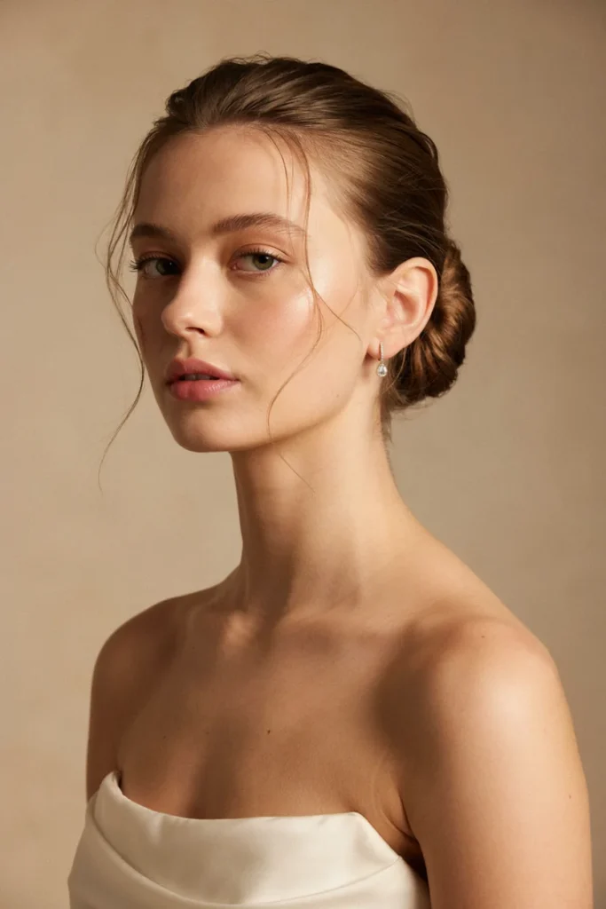 Elegant Updo With Wispy Tendrils