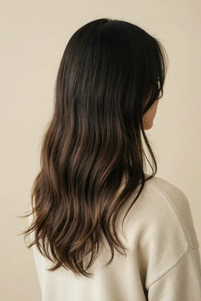 Fine Brown Highlights for a Soft, Blended Finish