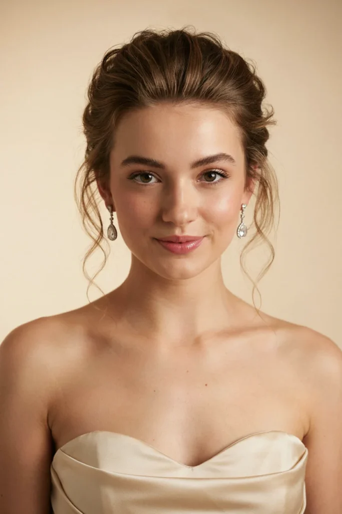 Glamorous Updo With Face-Framing Curls