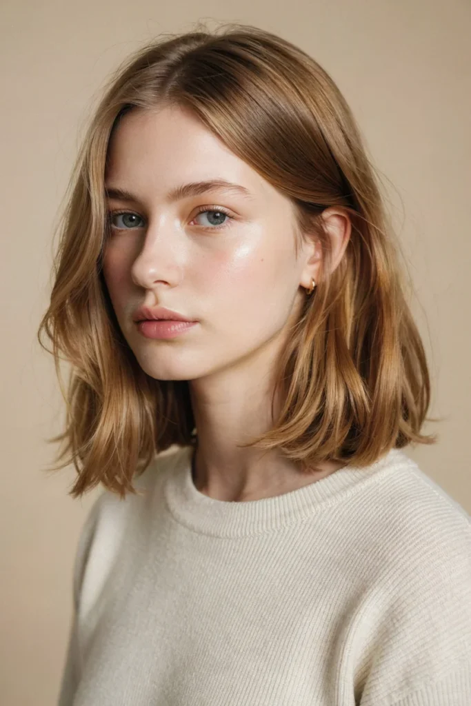 Golden Brown Bob With Soft Layers