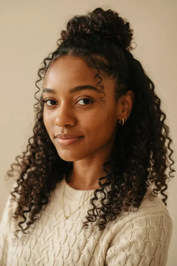 Half-Up Half-Down Curls