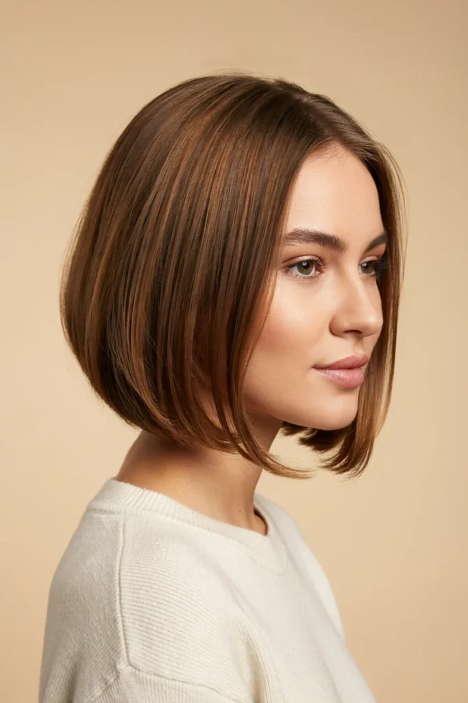 Inverted Bob With Crown Volume