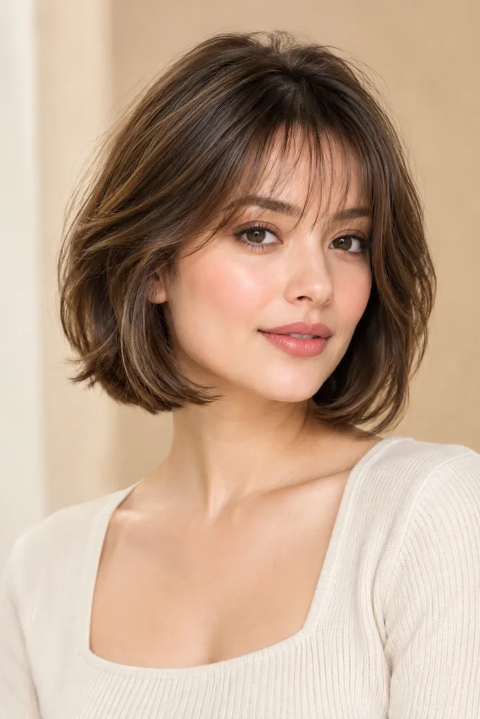 Layered Bob with Wispy Bangs