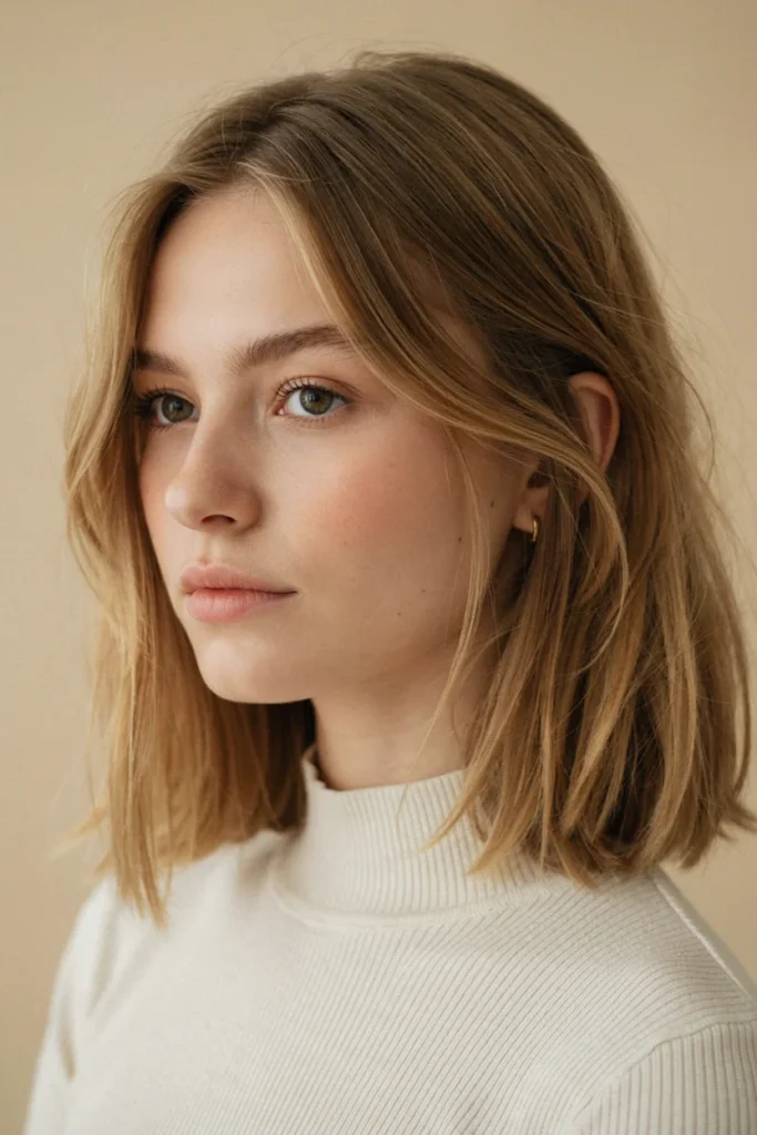 Layered Choppy Bob with Subtle Waves