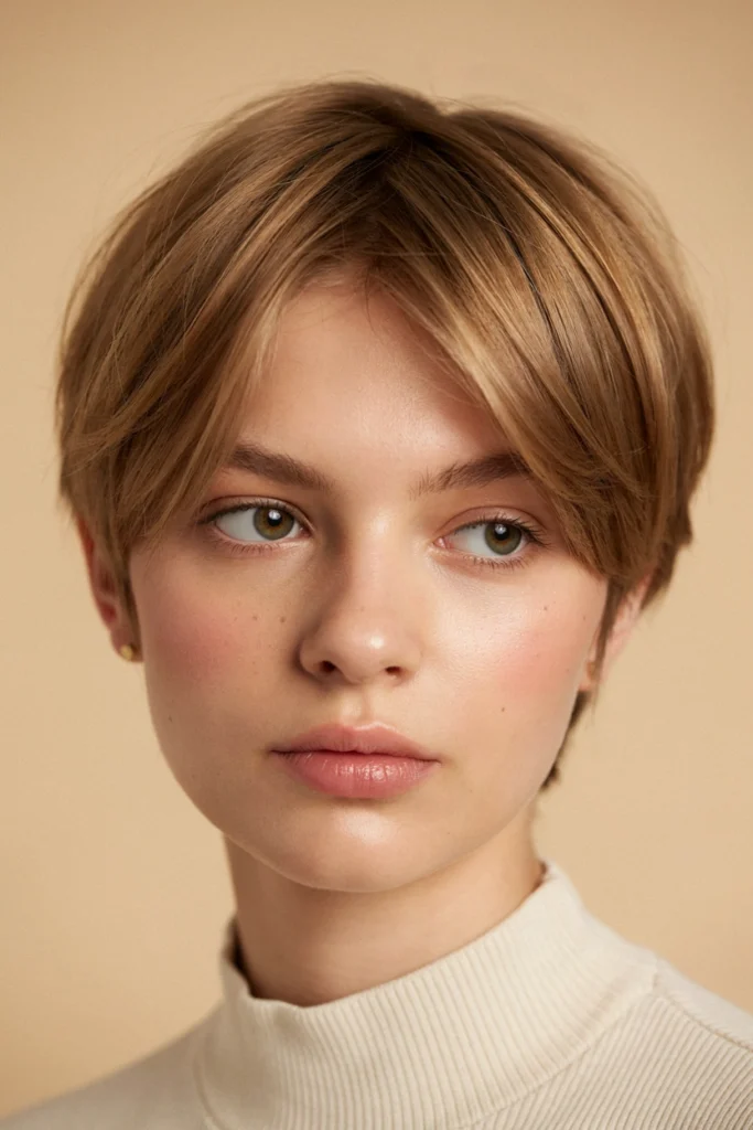 Layered Pixie With Side Bangs