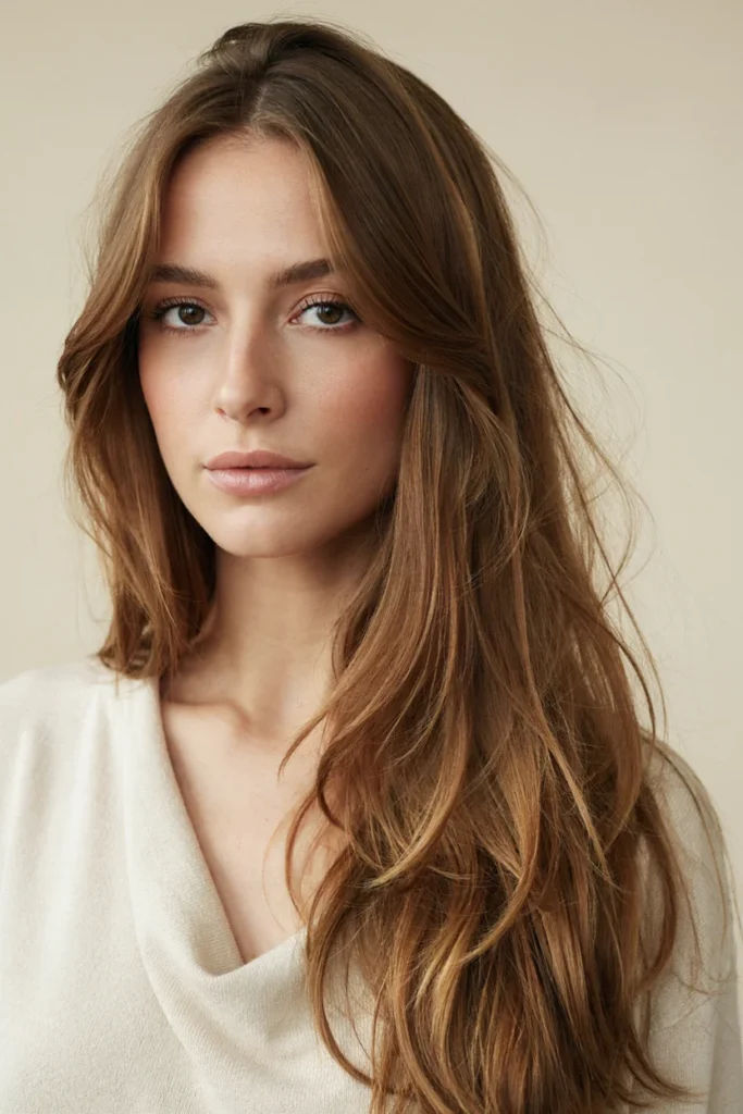 Long Hair with Curtain Layers