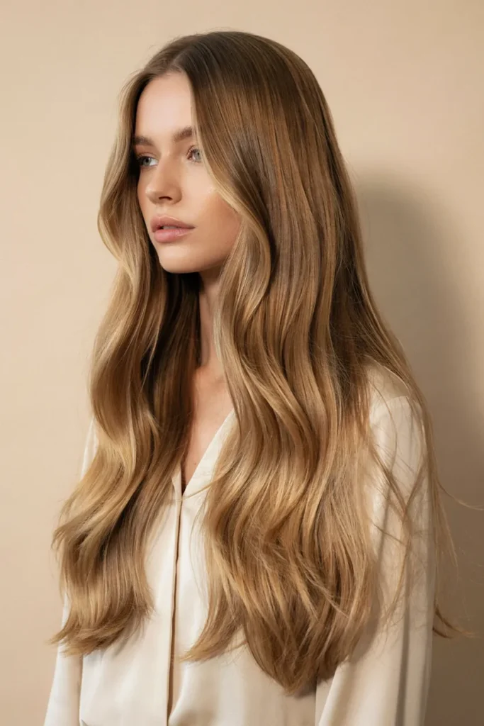 Long Hair With Subtle Balayage Waves
