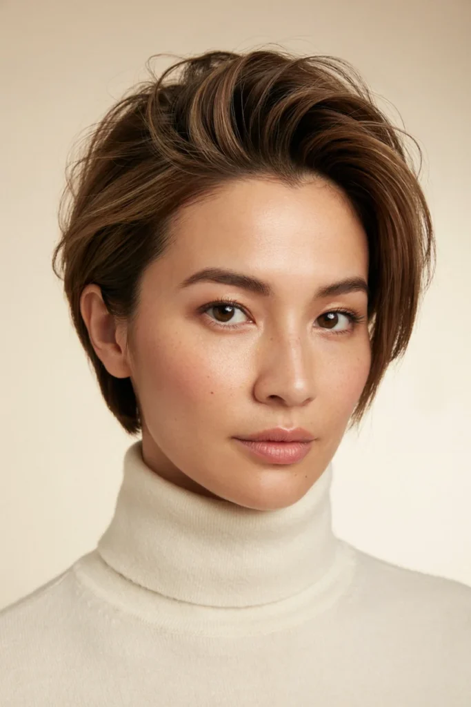 Long Pixie with Volume on Top