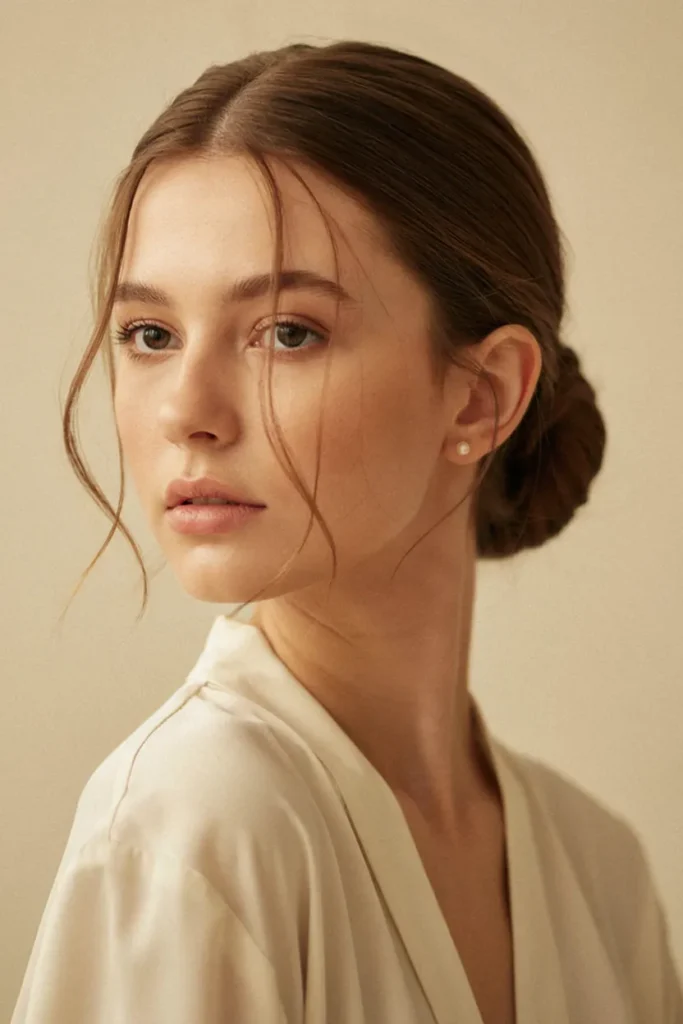 Low Bun With Loose Strands