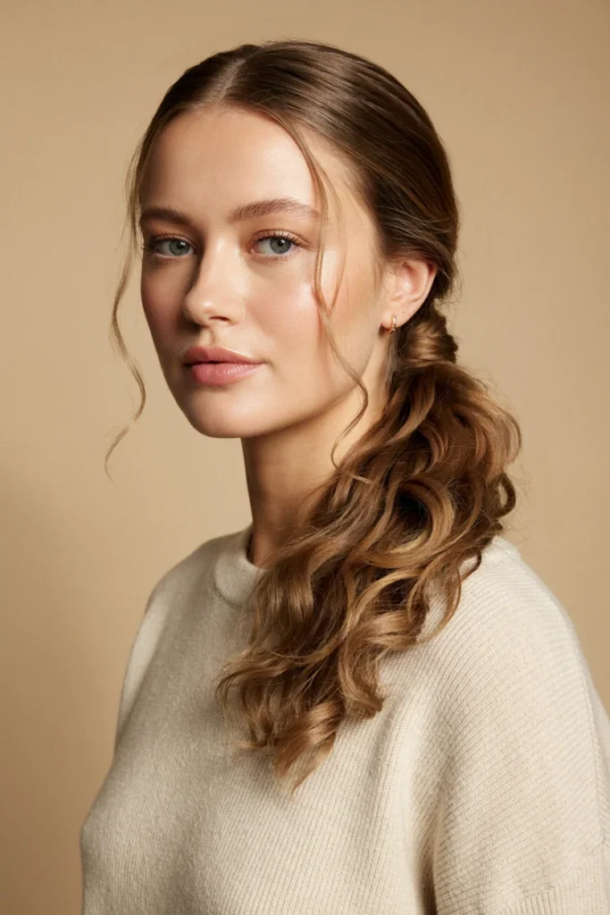 Low Curly Ponytail