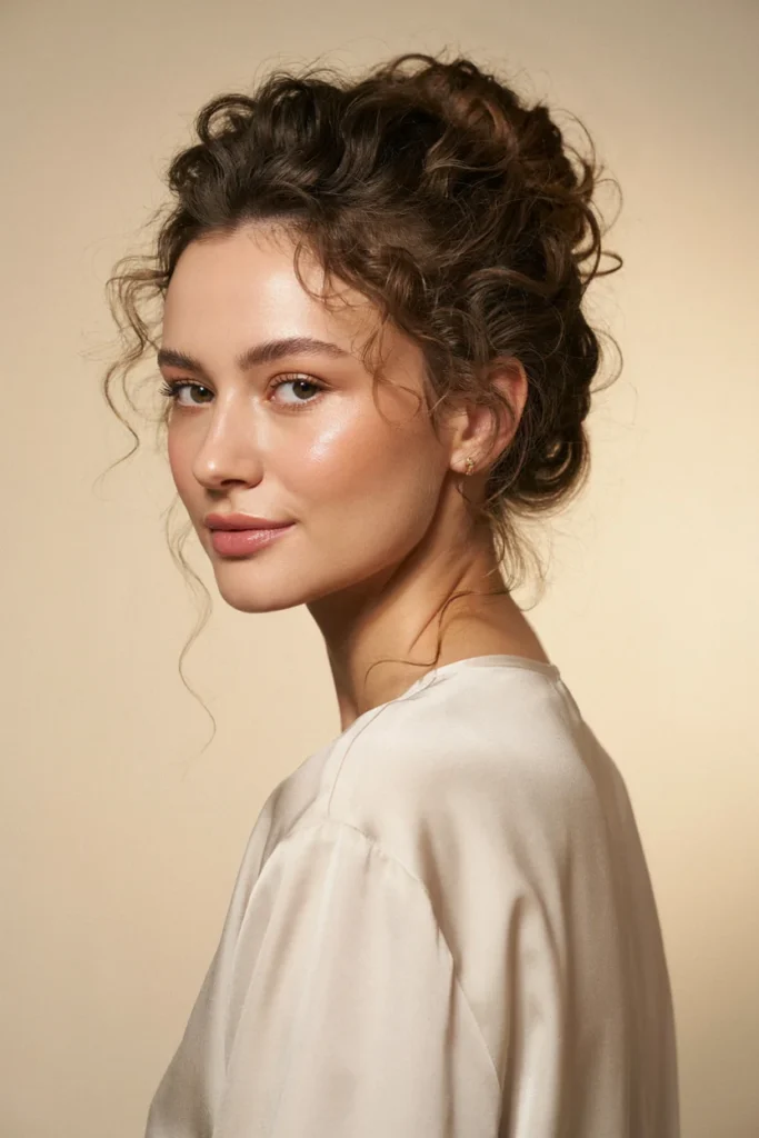 Messy Curly Updo