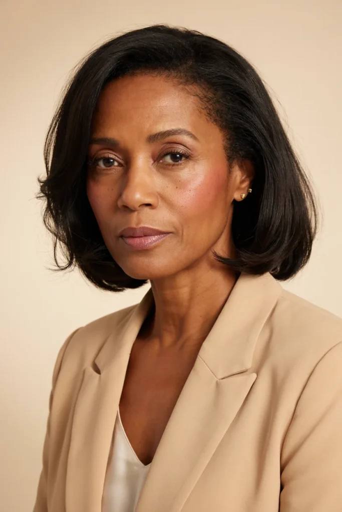 Natural Black Bob With Subtle Texture