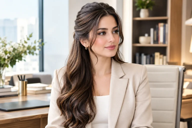 20 Chic Office Hairstyles for Long Hair to Try