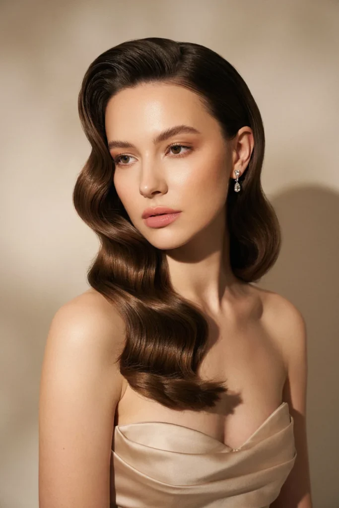 Side-Swept Hollywood Waves
