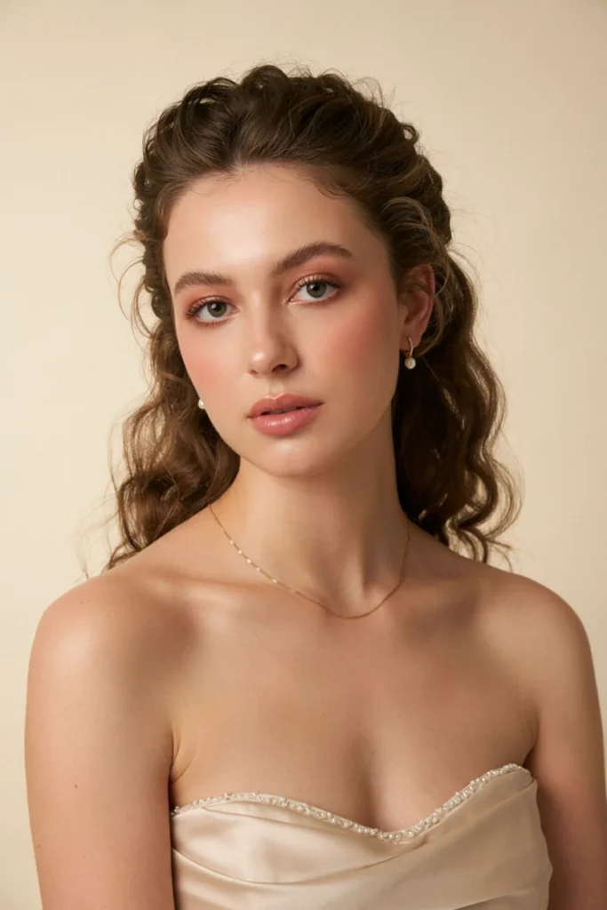 Soft Curly Half-Up Hairstyle
