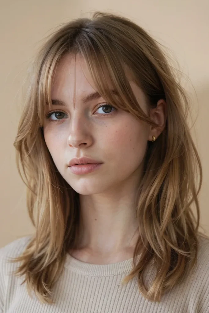 Soft Wolf Cut With Wispy Bangs