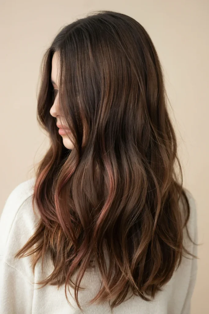 Subtle Cherry Cola Balayage
