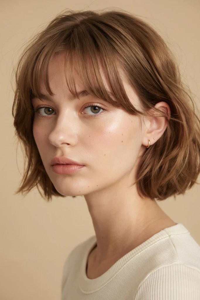 Textured Bob With Wispy Bangs