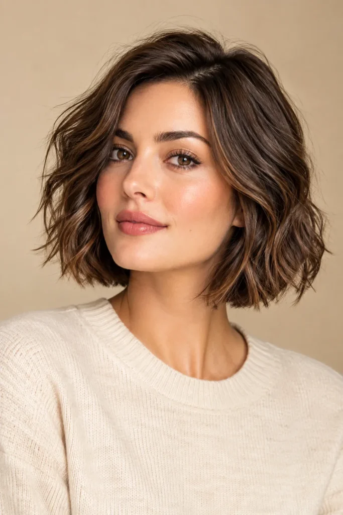 Tousled Bob with Soft Waves
