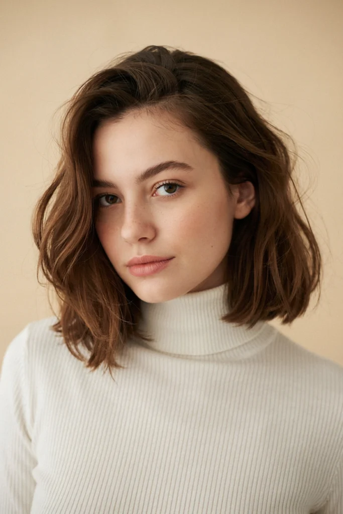 Tousled Brown Bob