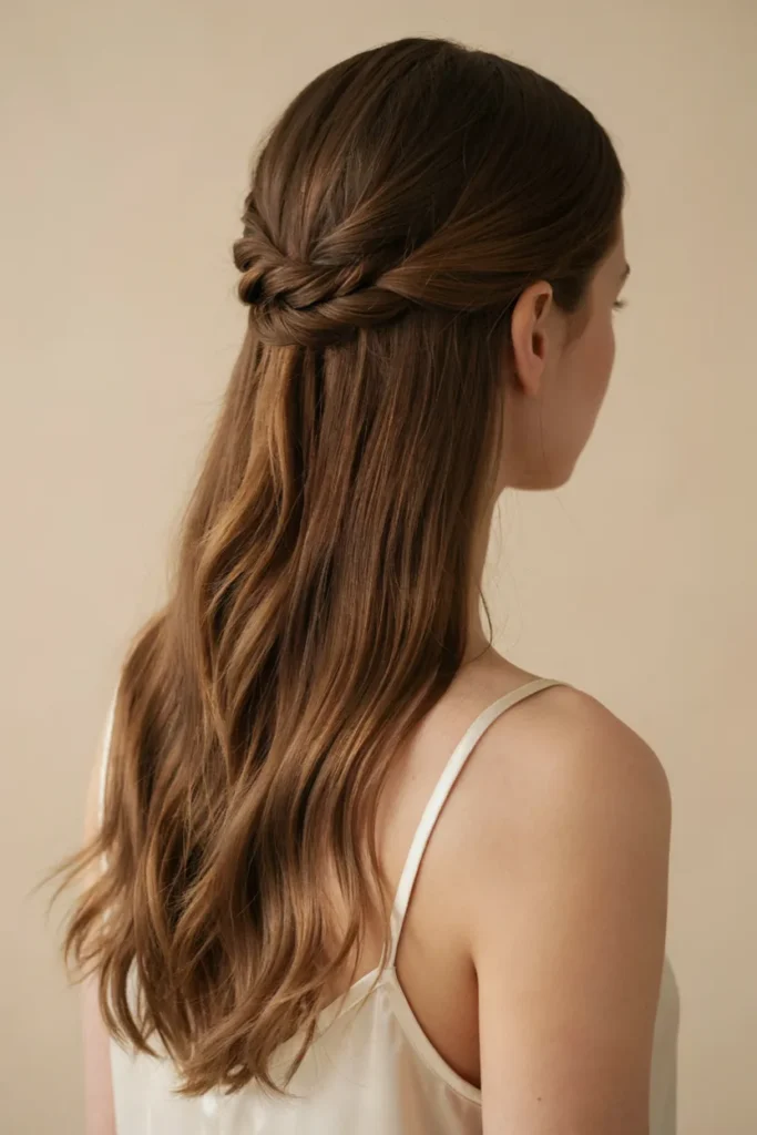 Twisted Half-Up Hairstyle