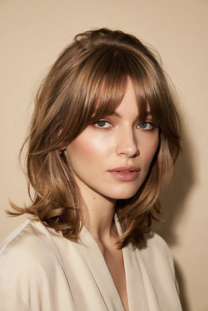 Voluminous Blowout With Side Bangs