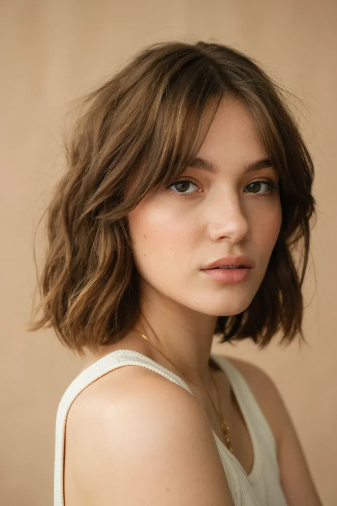Wavy Bob with Tousled Texture