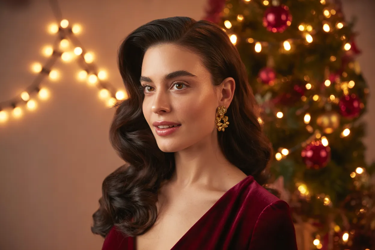 24 Christmas Party Hairstyles for a Glamorous Look