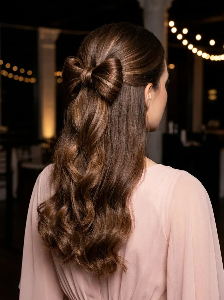 Half-Up Bow Hairstyle