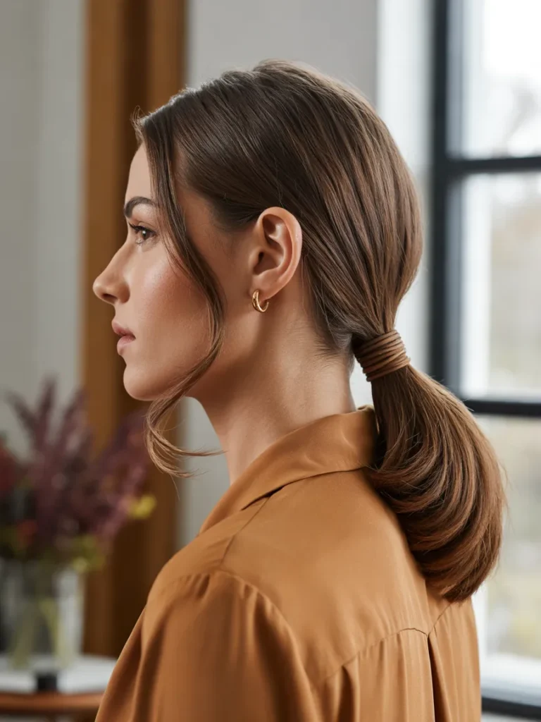 Elegant Low Ponytail With Face-Framing Pieces