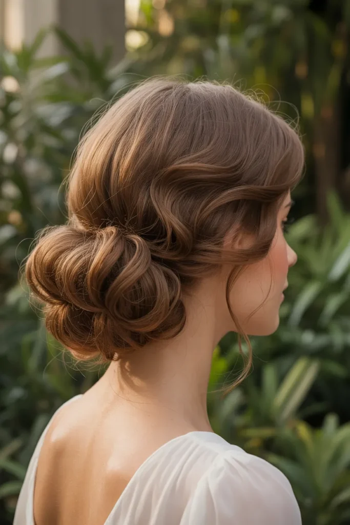 Romantic Wavy Updo