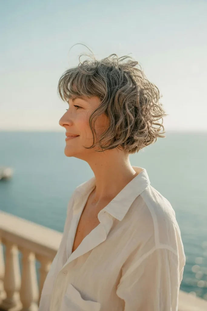 Tousled Grey Bob