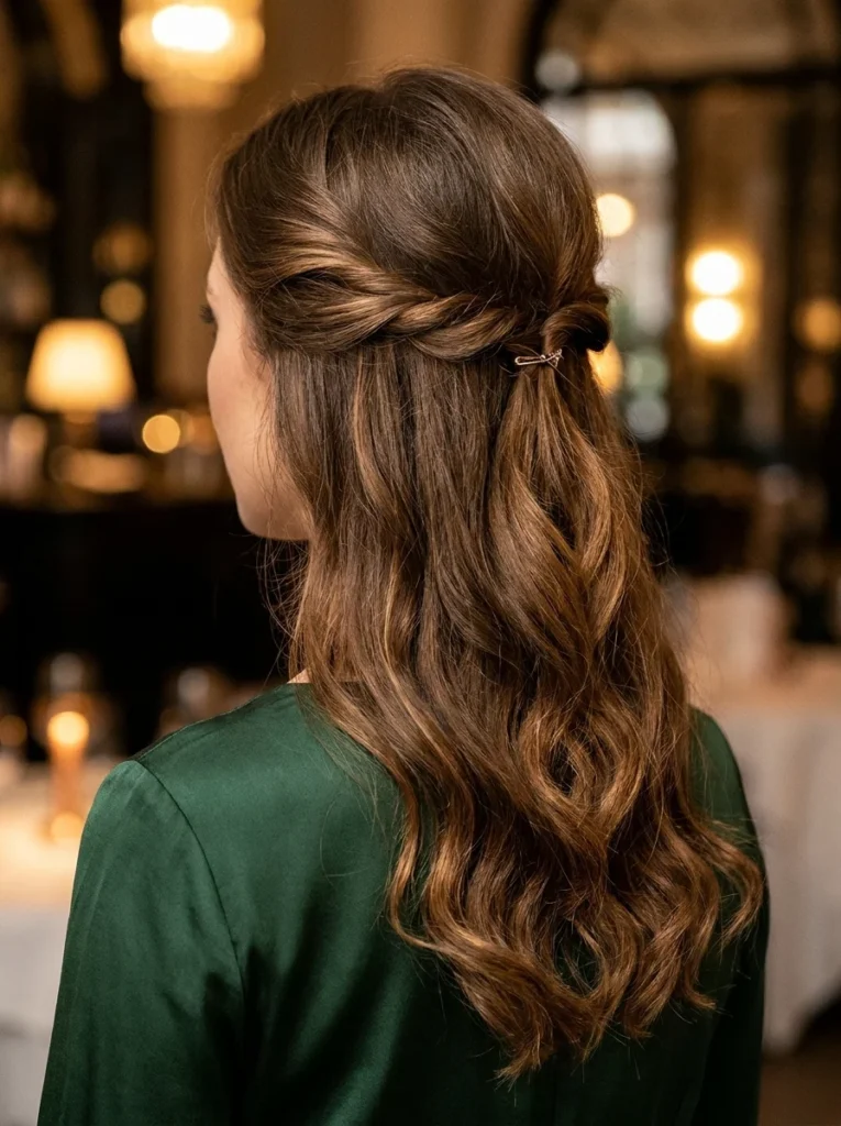 Twisted Half-Up Hairstyle