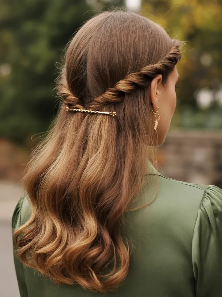Twisted Half-Up Hairstyle