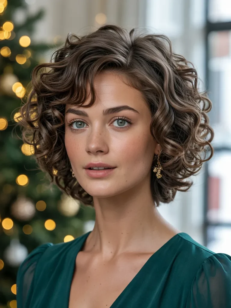 Voluminous Curls for a Christmas Party