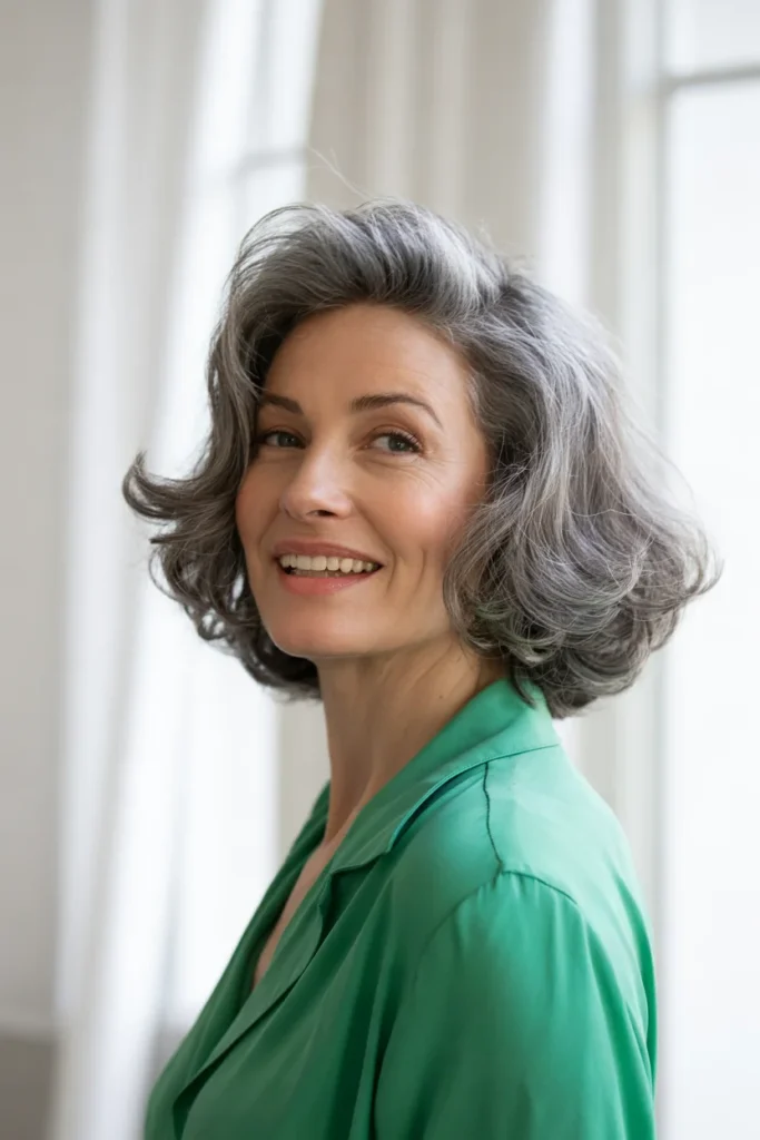 Voluminous Grey Bob